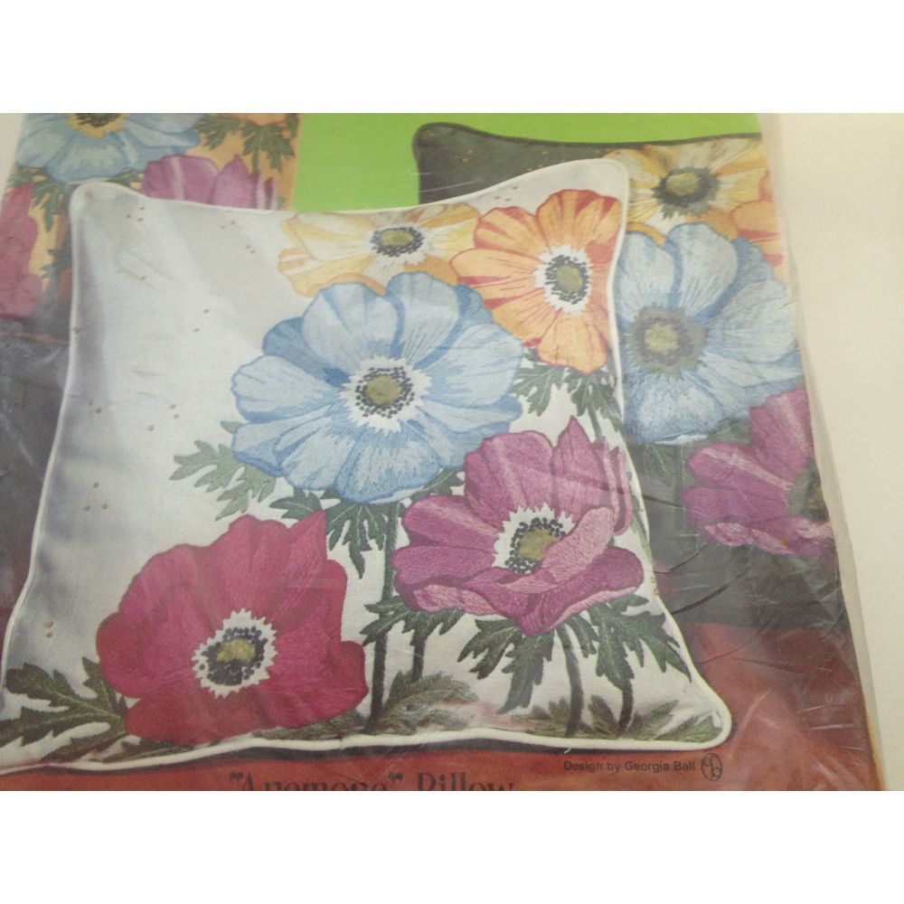 Paragon Needlecraft Anenome Pillow Embroidery Kit